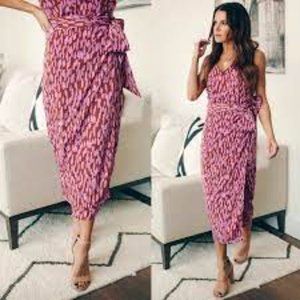 VICI Another Year of Love printed wrap midi skirt